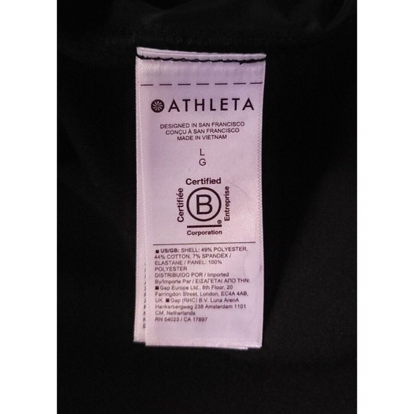 Athleta Womens Triumph Hybrid Half Zip Pullover Sweatshirt‎ Black Large - Picture 8 of 10